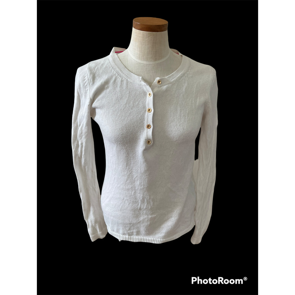 Lilly Pulitzer white cotton sweater